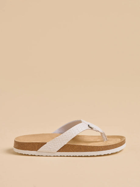 Brakeburn 8 Cream Plaited Flip Flop