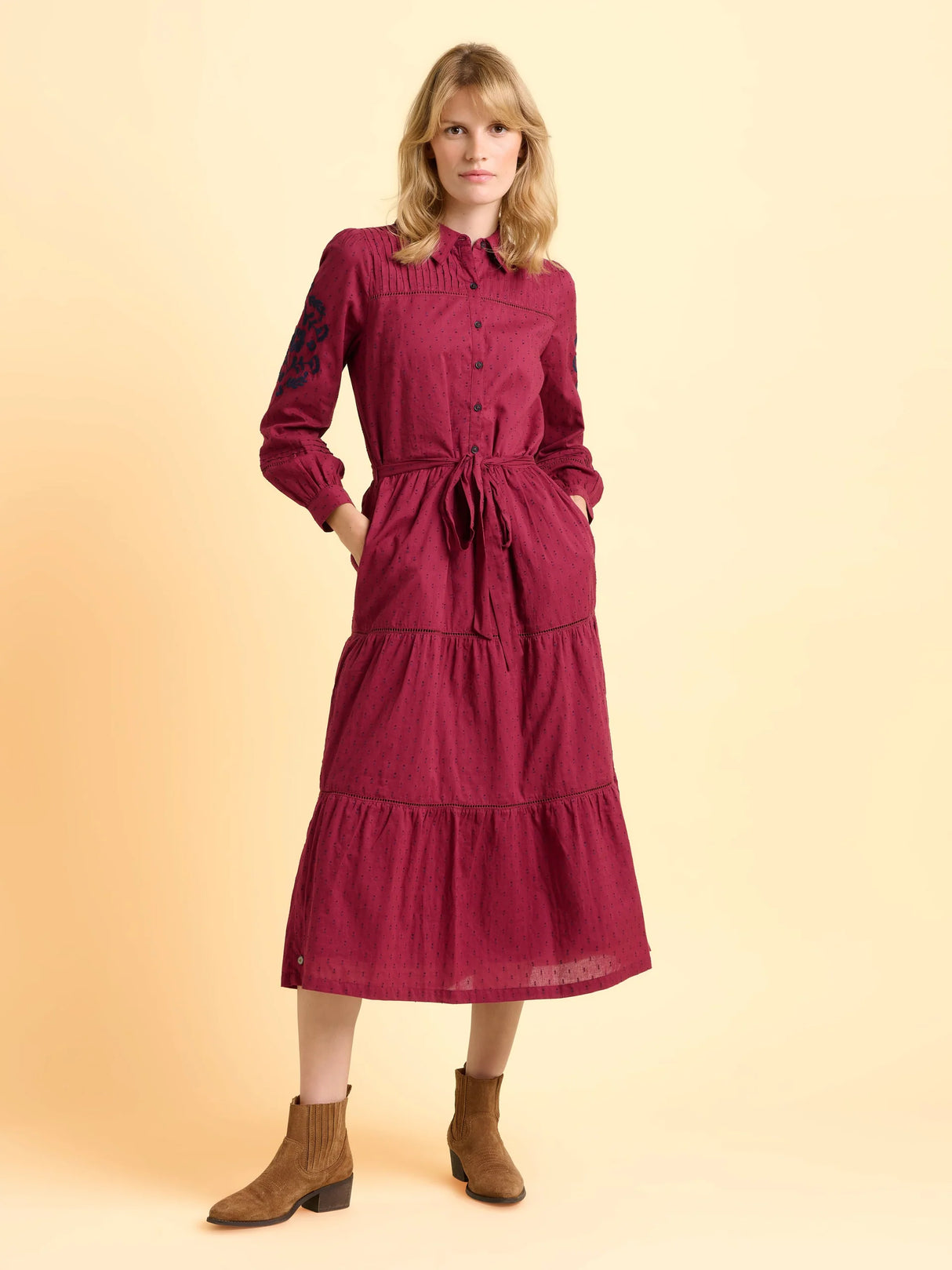 Brakeburn Embers Maxi Dress - Burgundy