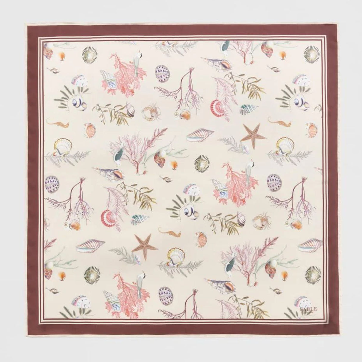 Fable England 70cm Cream Whispering Sands Square Scarf