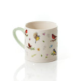 Richard Langs 12.7cm Green Handle All Over Bird Print Mug