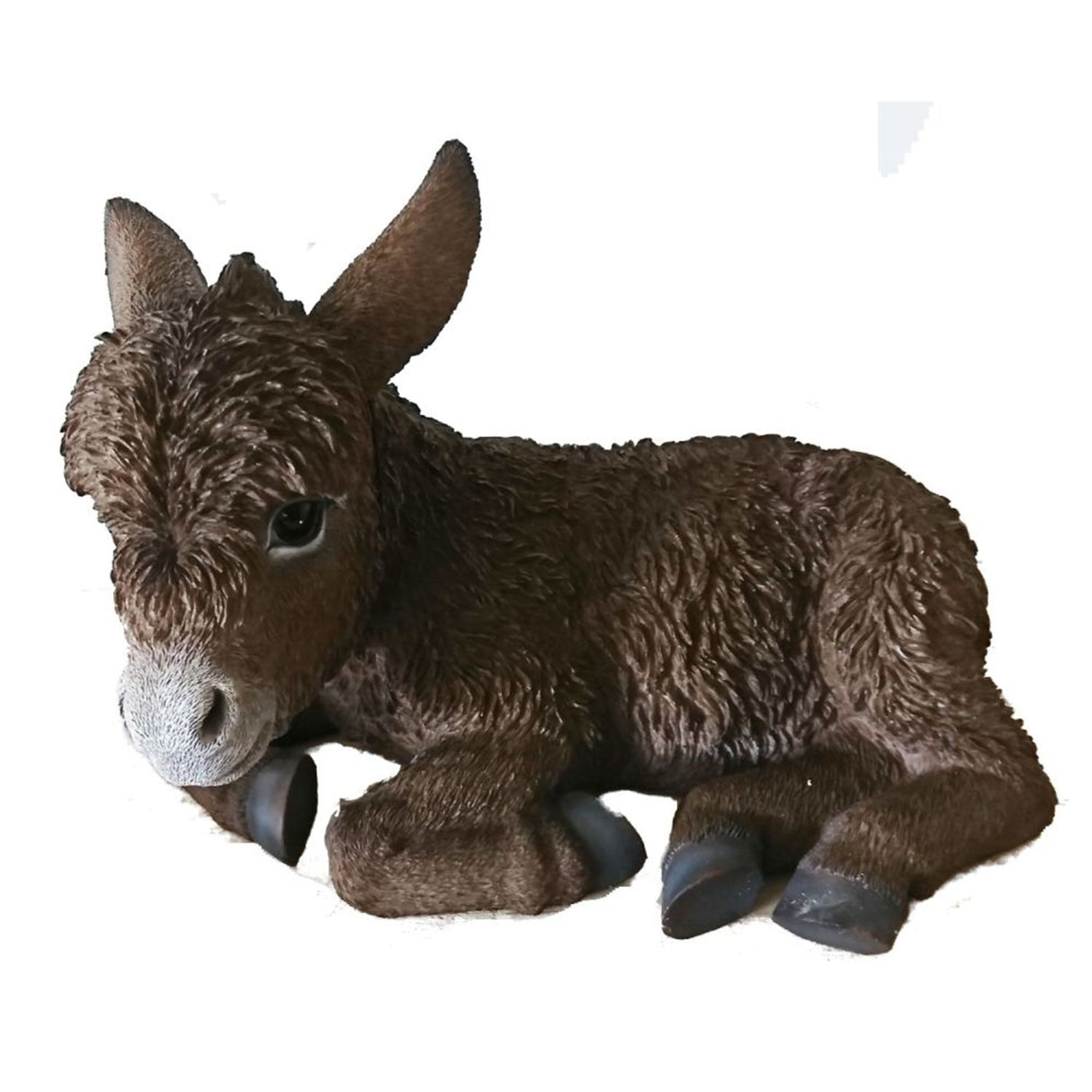 Vivid Arts 29cm Chocolate Laying Baby Donkey Resin Ornament - XRL-LDNC