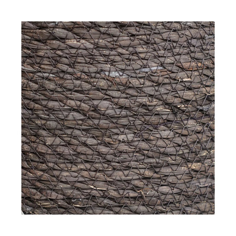 Ivyline 13cm Theo Grey Rim Woven Storage Basket Planters 100% Natural Split Seagrass