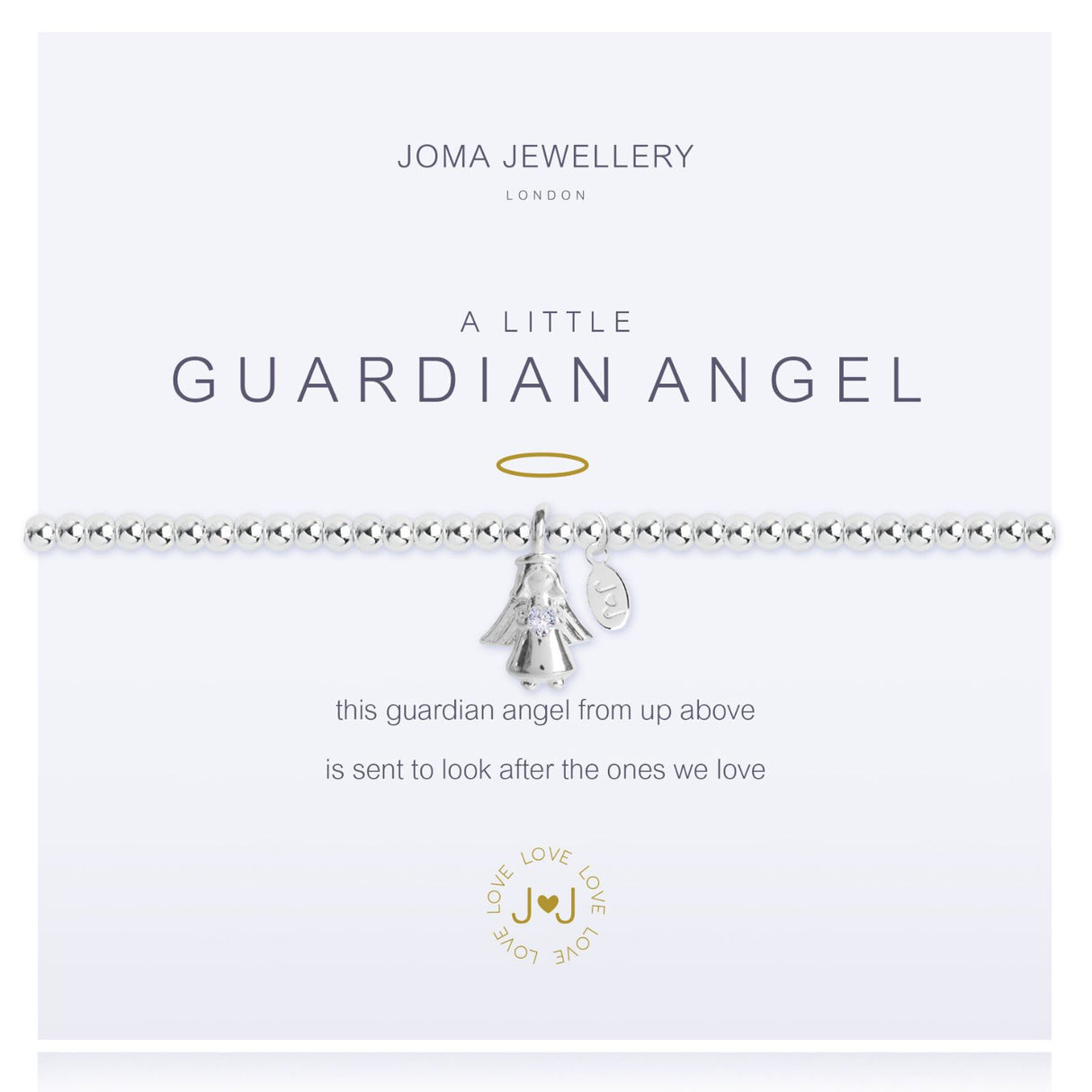 Joma Jewellery Silver A Little 'Guardian Angel' Bracelet