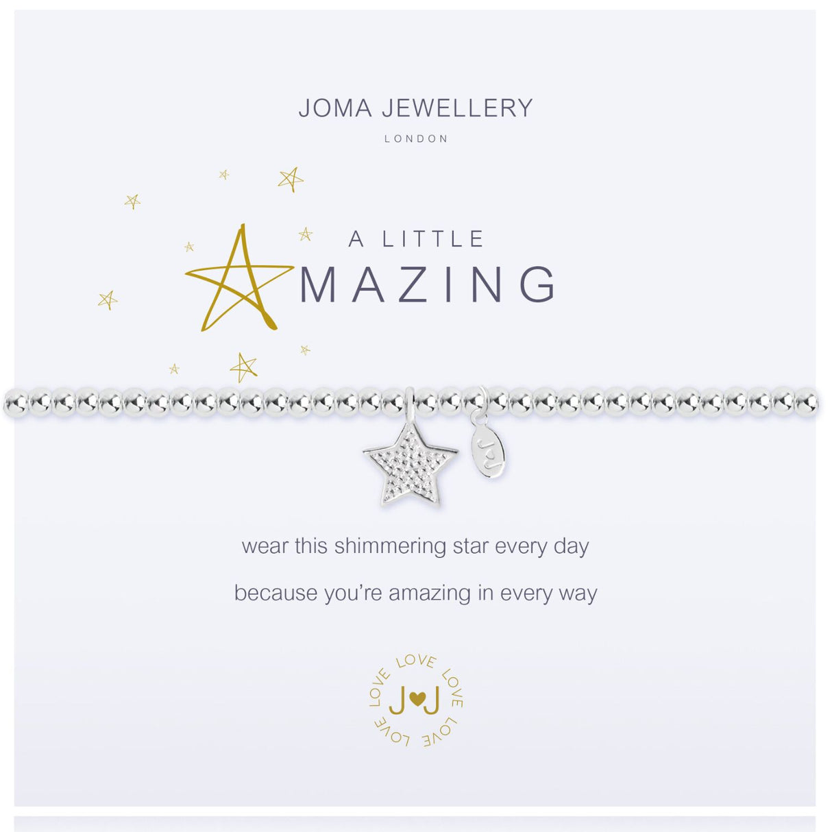 Joma Jewellery Silver A Little 'Amazing' Bracelet