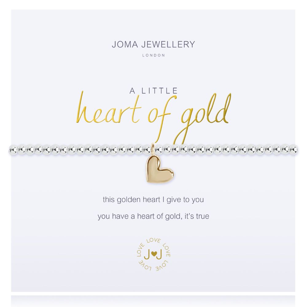 Joma Jewellery Silver A Little 'Heart Of Gold' Bracelet