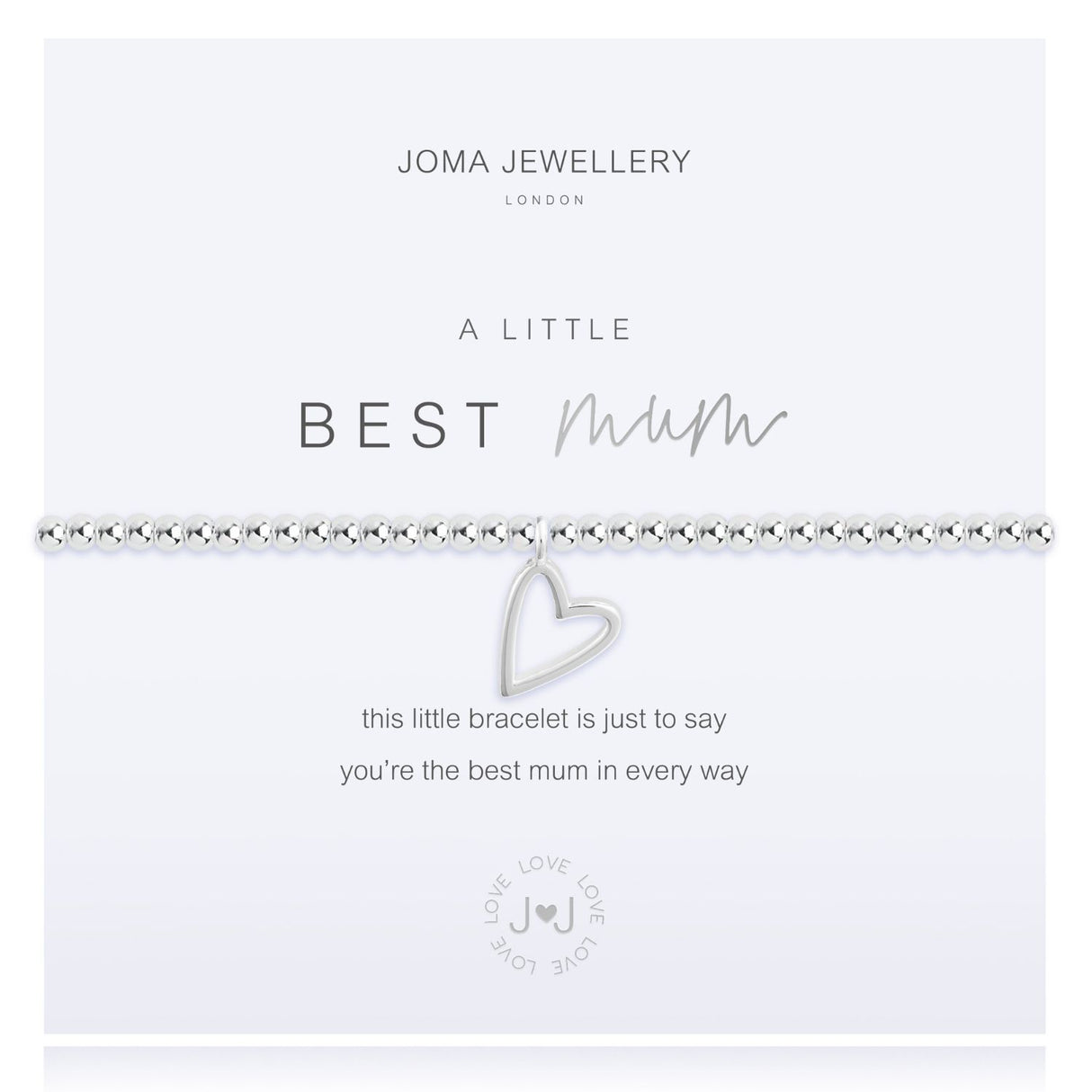 Joma Jewellery Silver A Little 'Best Mum' Bracelet