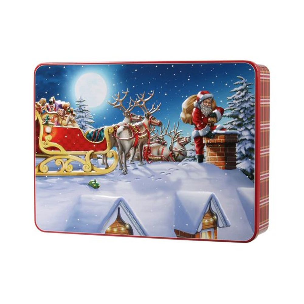 Grandma Wild's 300g Embossed Santa Sleigh Assorted Biscuit Tin