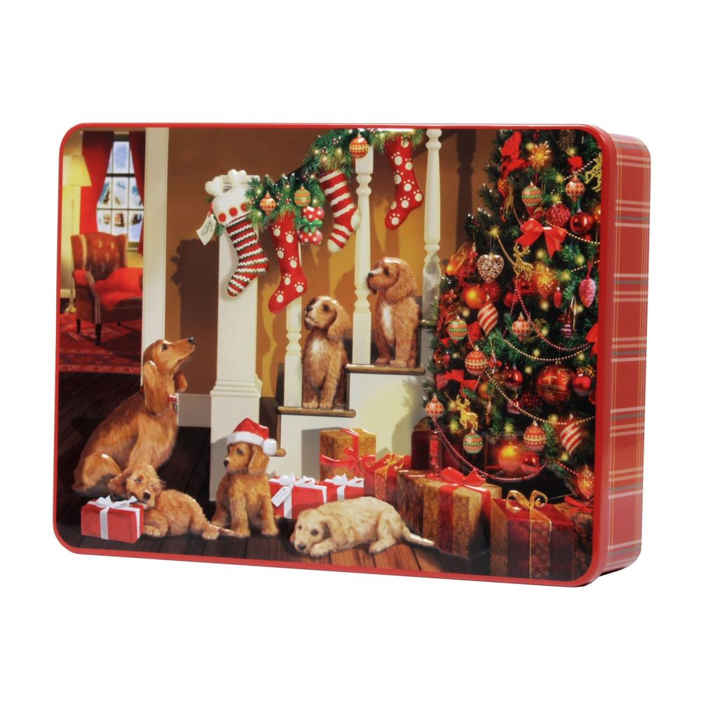 Grandma Wild's 300g Embossed Cockapoo Christmas Biscuit Tin
