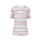 TIGI 14/16 Painterly Stripe Short Sleeve Top