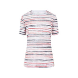 TIGI 18/20 Painterly Stripe Short Sleeve Top