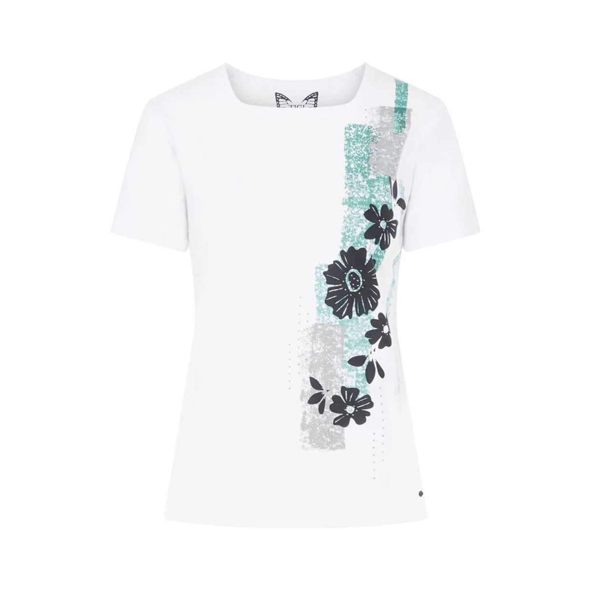 TIGI 14/16 Floral Embellished Placement Top
