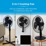 Black + Decker 16" Black 3-in-1 Cooling Fan