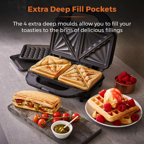 Tower 3 in 1 Deep Filled Sandwich Maker 900W - T27032