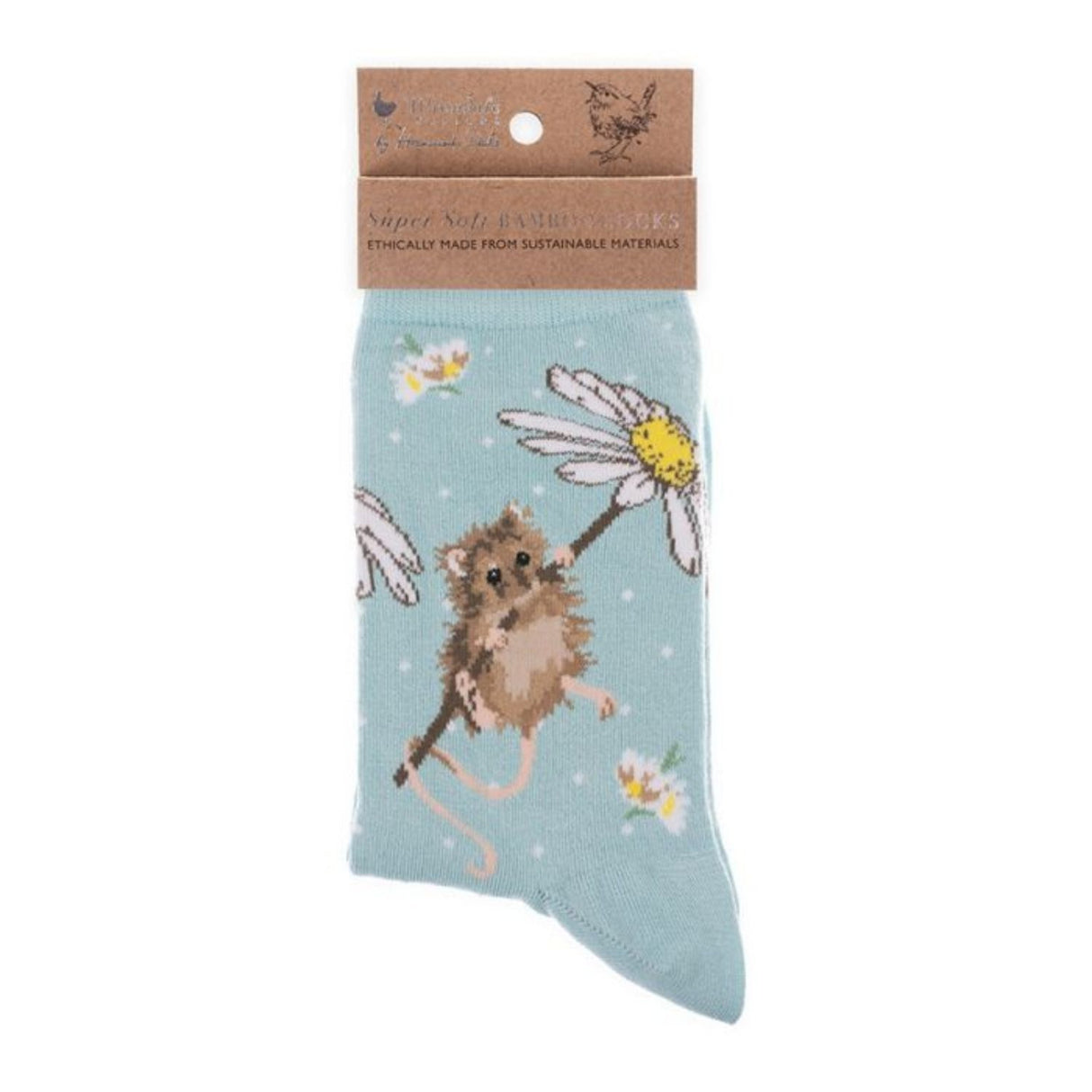 Wrendale 4-7 Oops a Daisy Mouse Socks