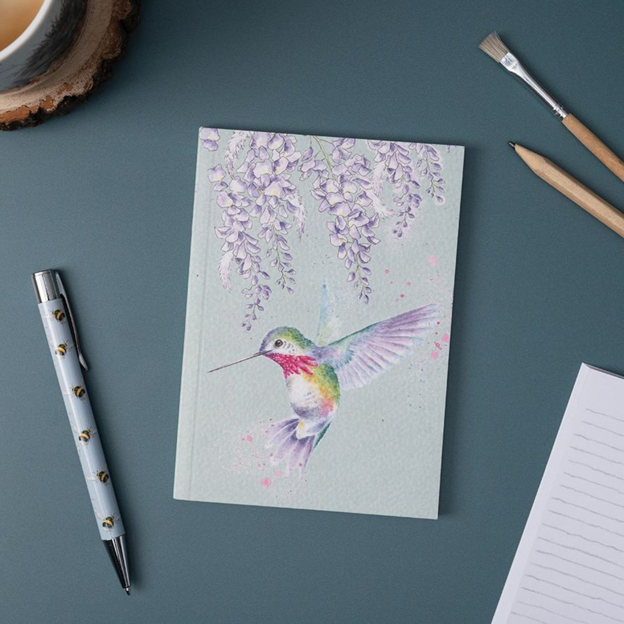 Wrendale A6 Wisteria Wishes Humming Bird Notebook