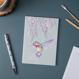 Wrendale A6 Wisteria Wishes Humming Bird Notebook