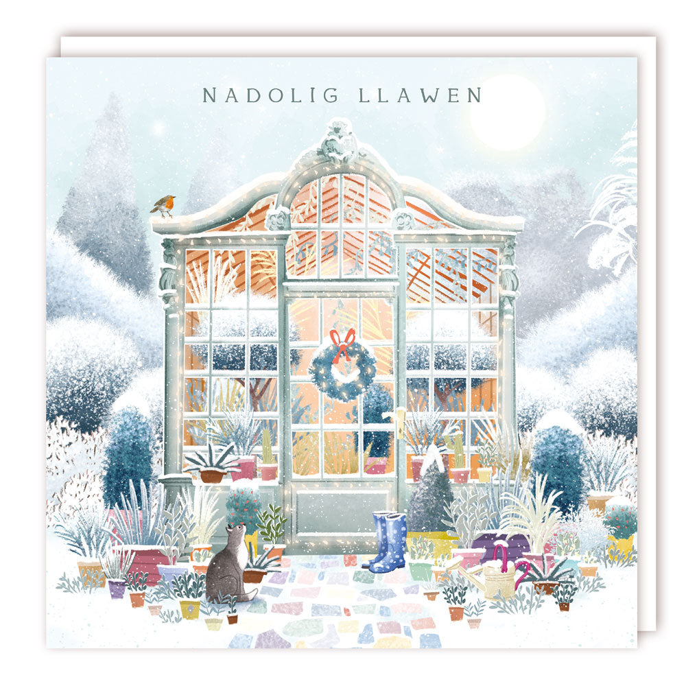 Tracks Publishing Welsh Xmas Greenhouse Christmas Cards - Pack of 5