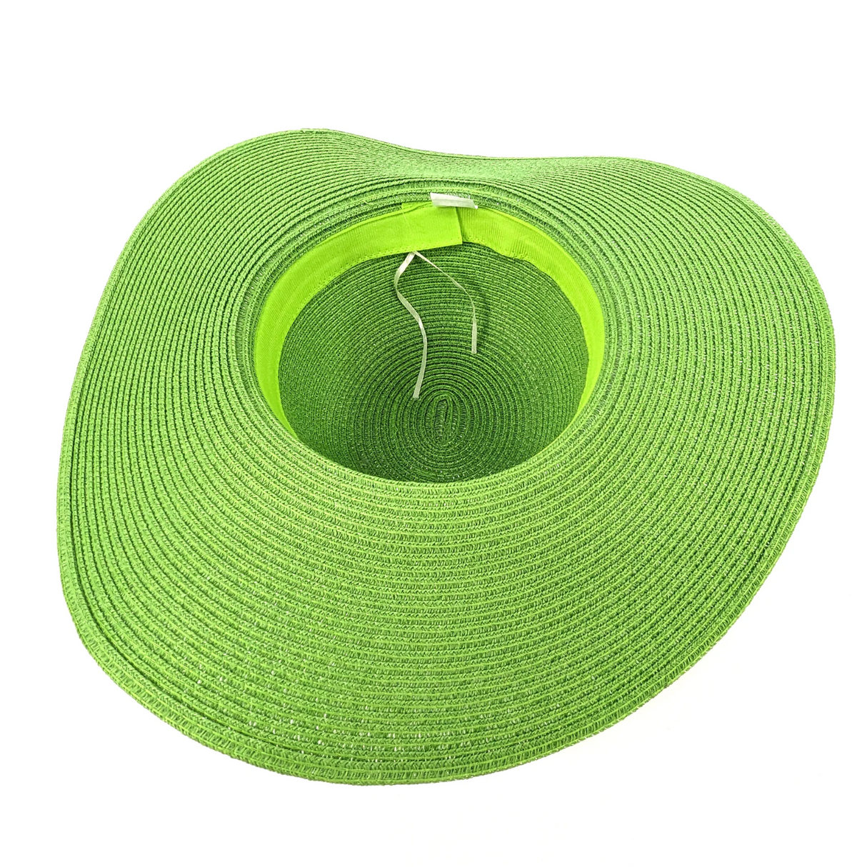 Black Ginger Bright and Bold Wide Brim Foldable Hat - Parkeet Green