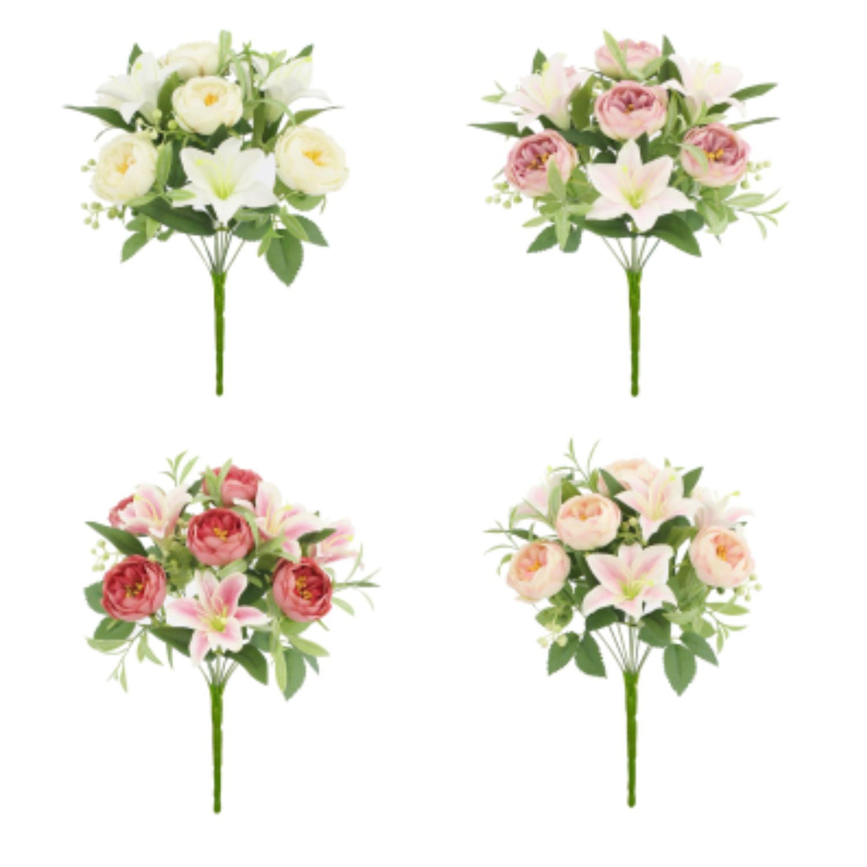 Sincere Floral 34cm Peony Lily Berry Bouquet