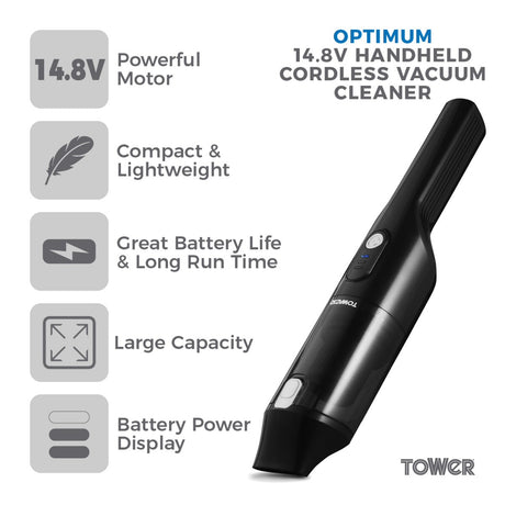 Tower Cordless Handheld Vacuum 14.8V Optimum Handheld