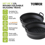 Tower Round Foldable Trays (Set of 2)
