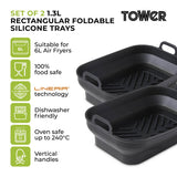 Tower Rectangular Foldable Trays (Set of 2)