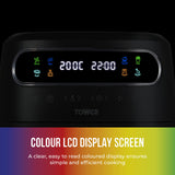Tower 7.5 Litre Black Vortx Vizion Air Fryer with Colour Display Digital
