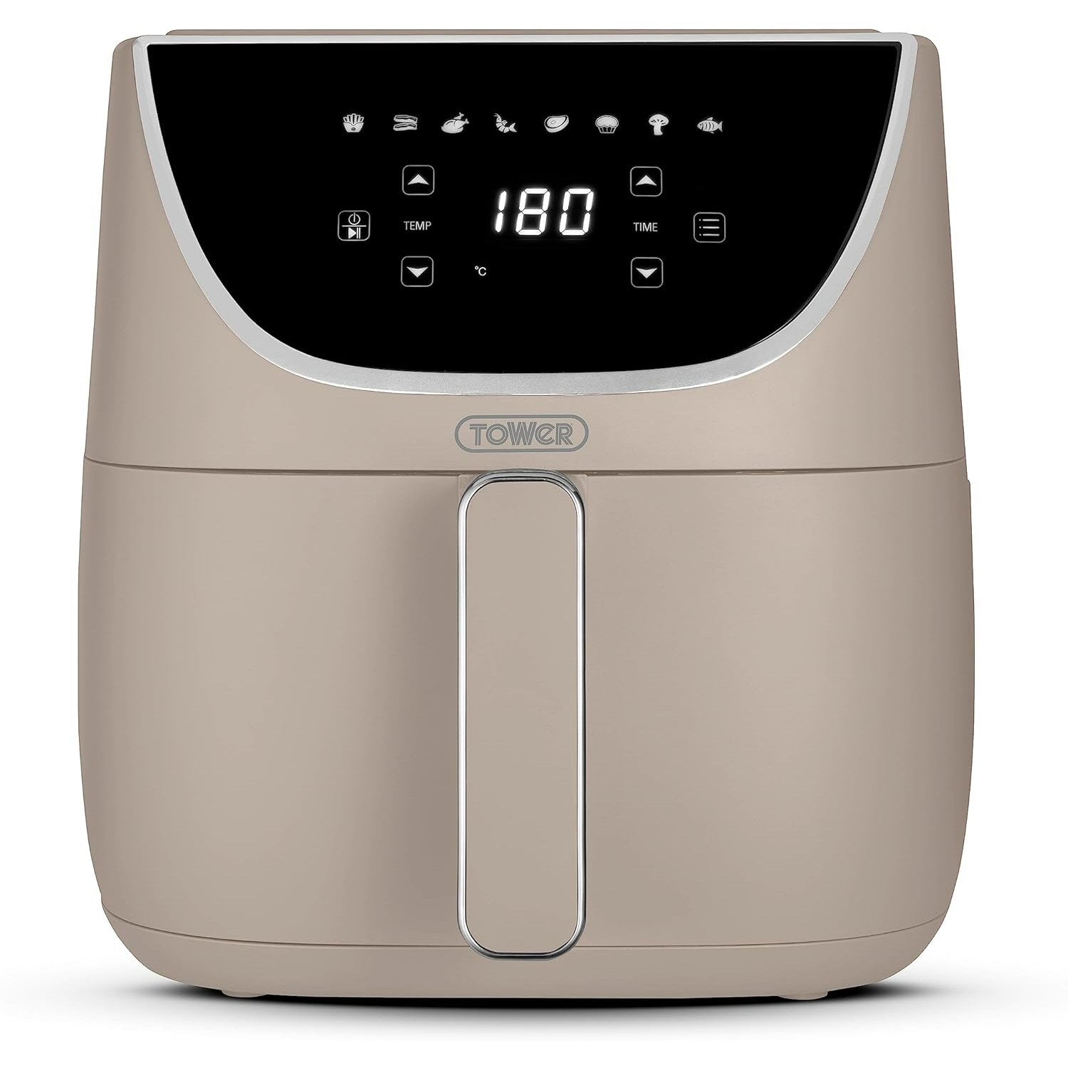 Tower Vortx 6 Litre Air Fryer with Digital Control Panel - Latte