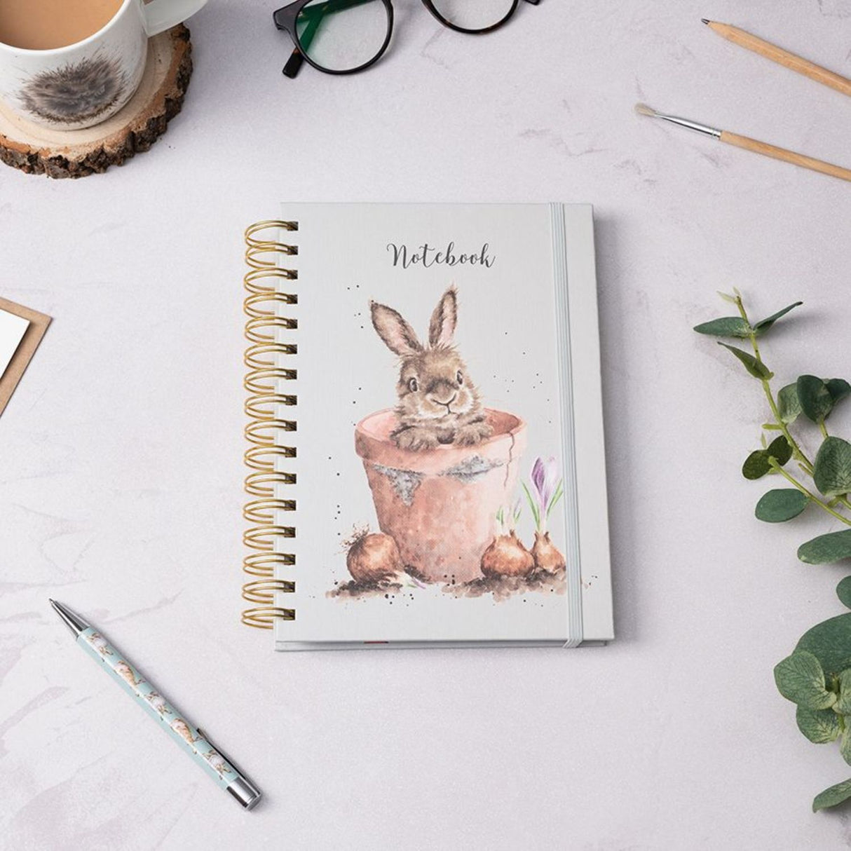 Wrendale A5 The Flower Pot Rabbit Notebook