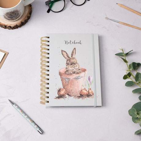 Wrendale A5 The Flower Pot Rabbit Notebook