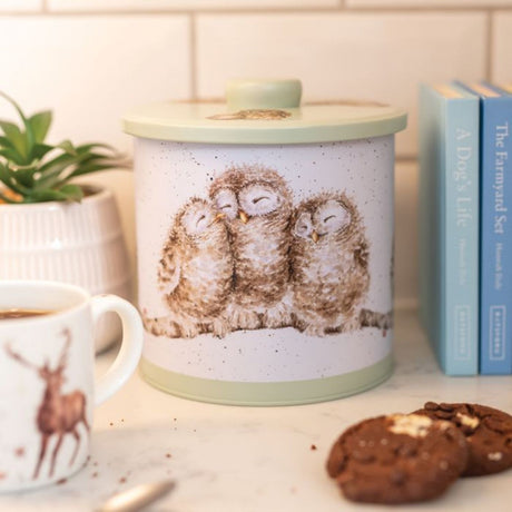 Wrendale 17cm The Country Set Owl Biscuit Tin