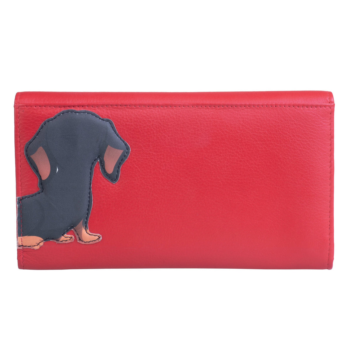Mala Leather Red Frank the Dachshund Manitee Purse