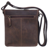 Mala Leather Brown Cactus Leather Front Pocket Cross Body Bag