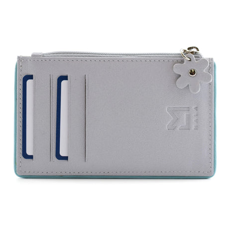 Mala Leather Grey Zaina Coin and Card Purse