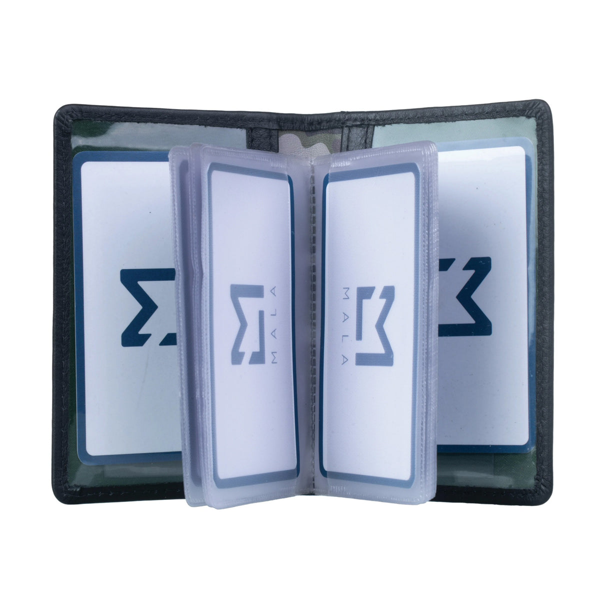 Mala Leather Black Kalmin Spitfire Card & ID Holder