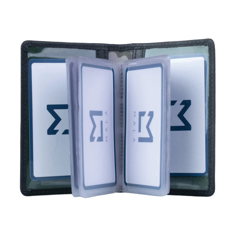 Mala Leather Black Kalmin Spitfire Card & ID Holder