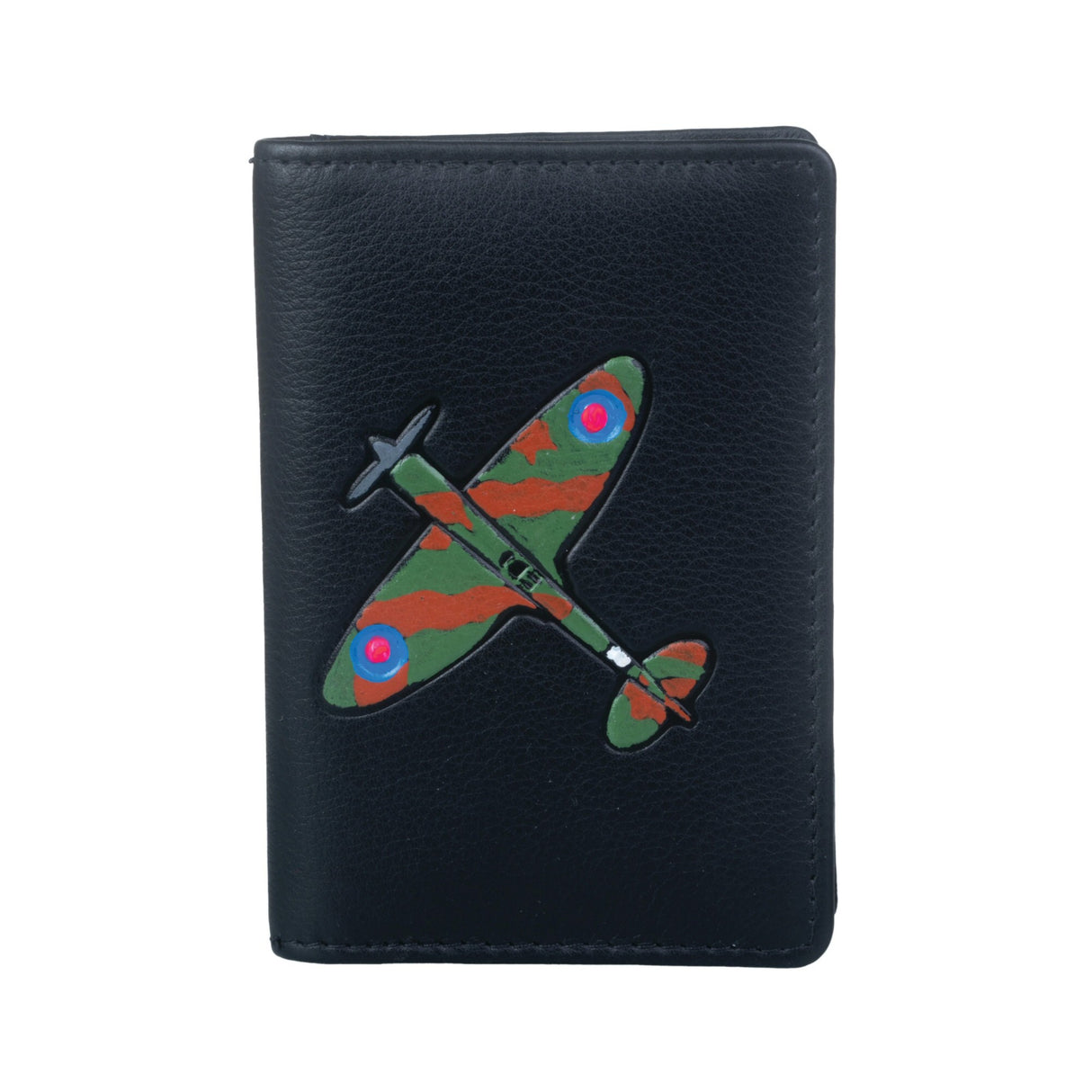 Mala Leather Black Kalmin Spitfire Card & ID Holder