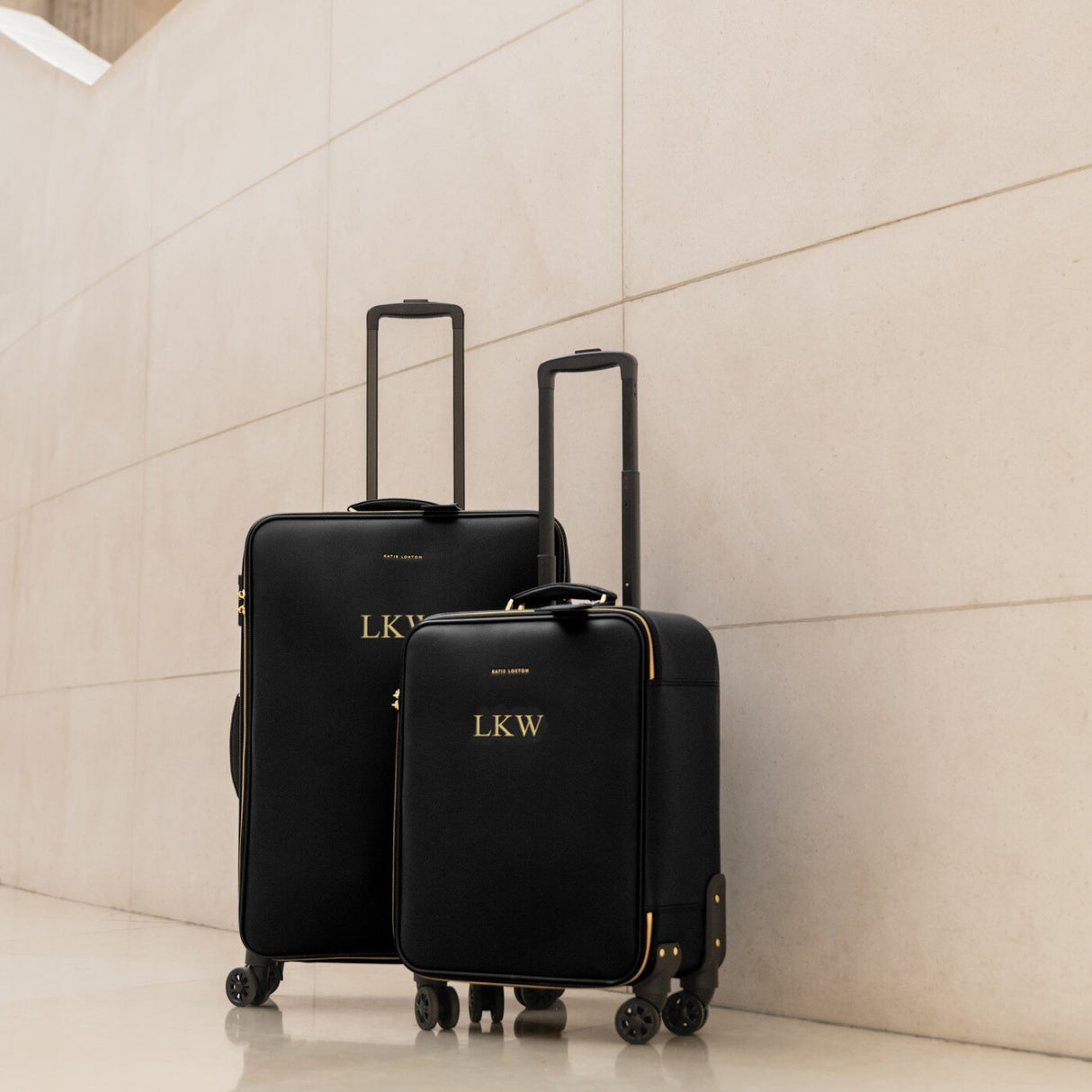 Katie Loxton 53cm Black Oxford Cabin Suitcase