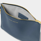 Katie Loxton Zana Canvas Wristlet Pouch Navy