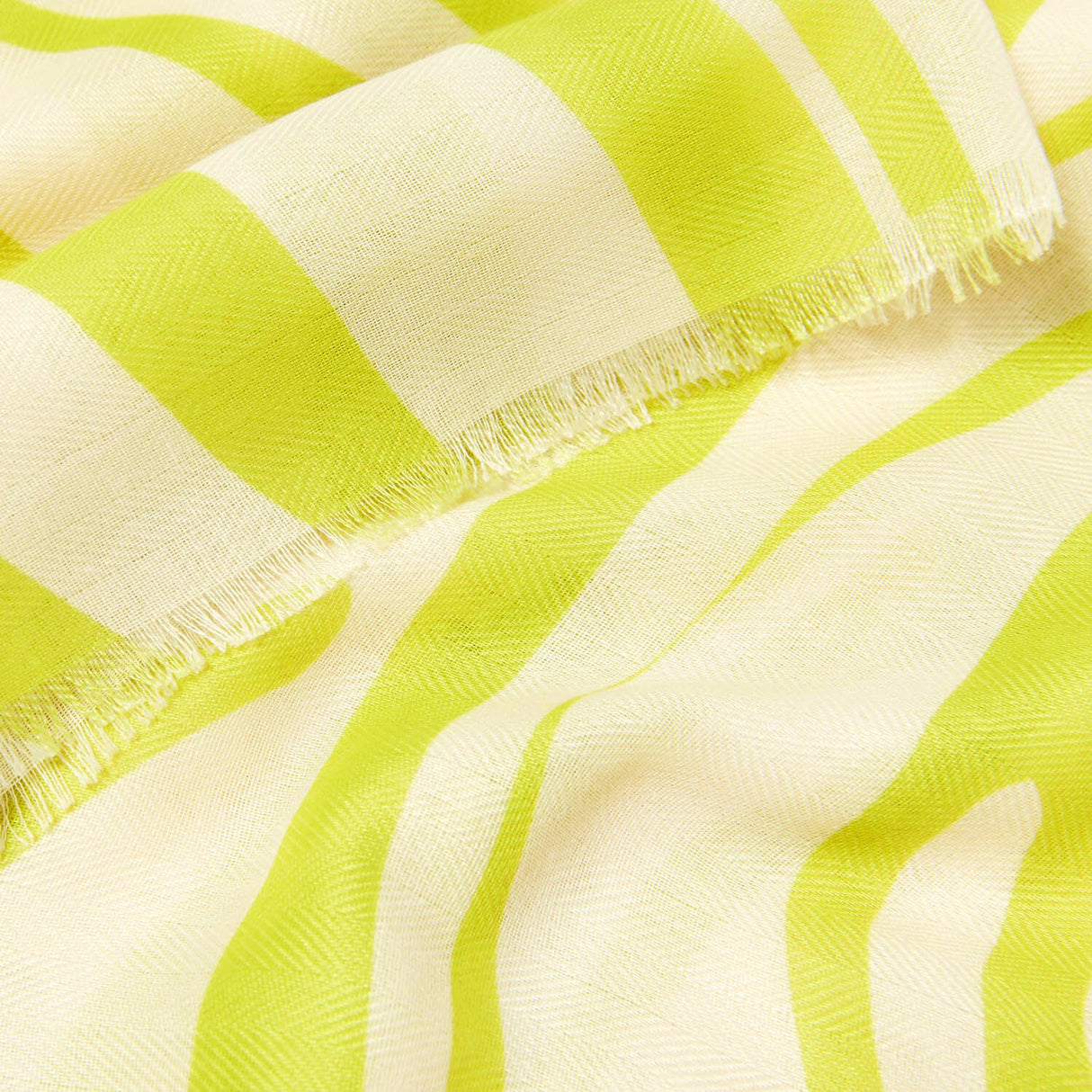Katie Loxton Printed Scarf Tiger Off White & Lime