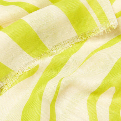 Katie Loxton Printed Scarf Tiger Off White & Lime