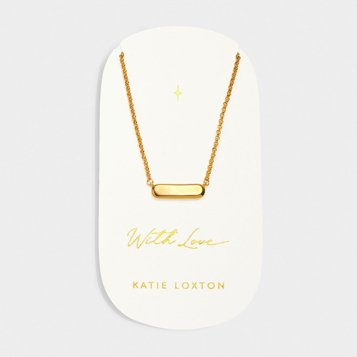 Katie Loxton 'With Love' Waterproof Signet Necklace