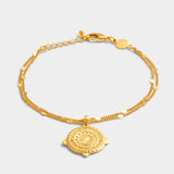 Katie Loxton 'Happiness' Waterproof Gold Antique Coin Bracelet