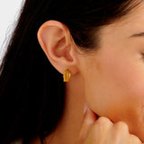 Katie Loxton Ciana Waterproof Gold Snake Huggie Hoop Earrings