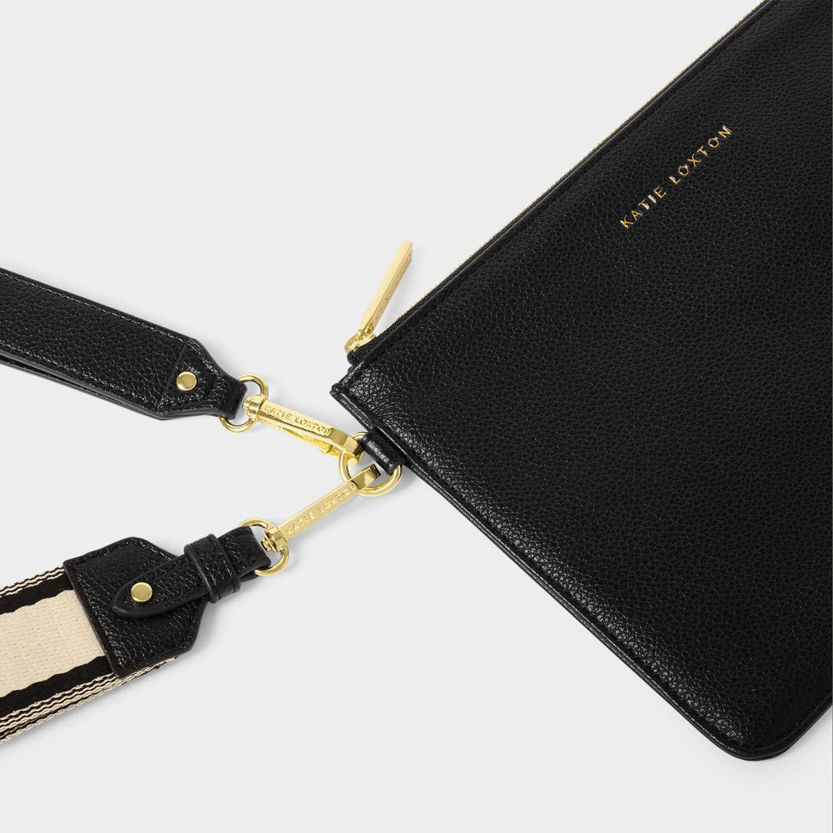 Katie Loxton Black Hallie Wristlet Pouch Bag