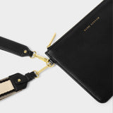 Katie Loxton Black Hallie Wristlet Pouch Bag