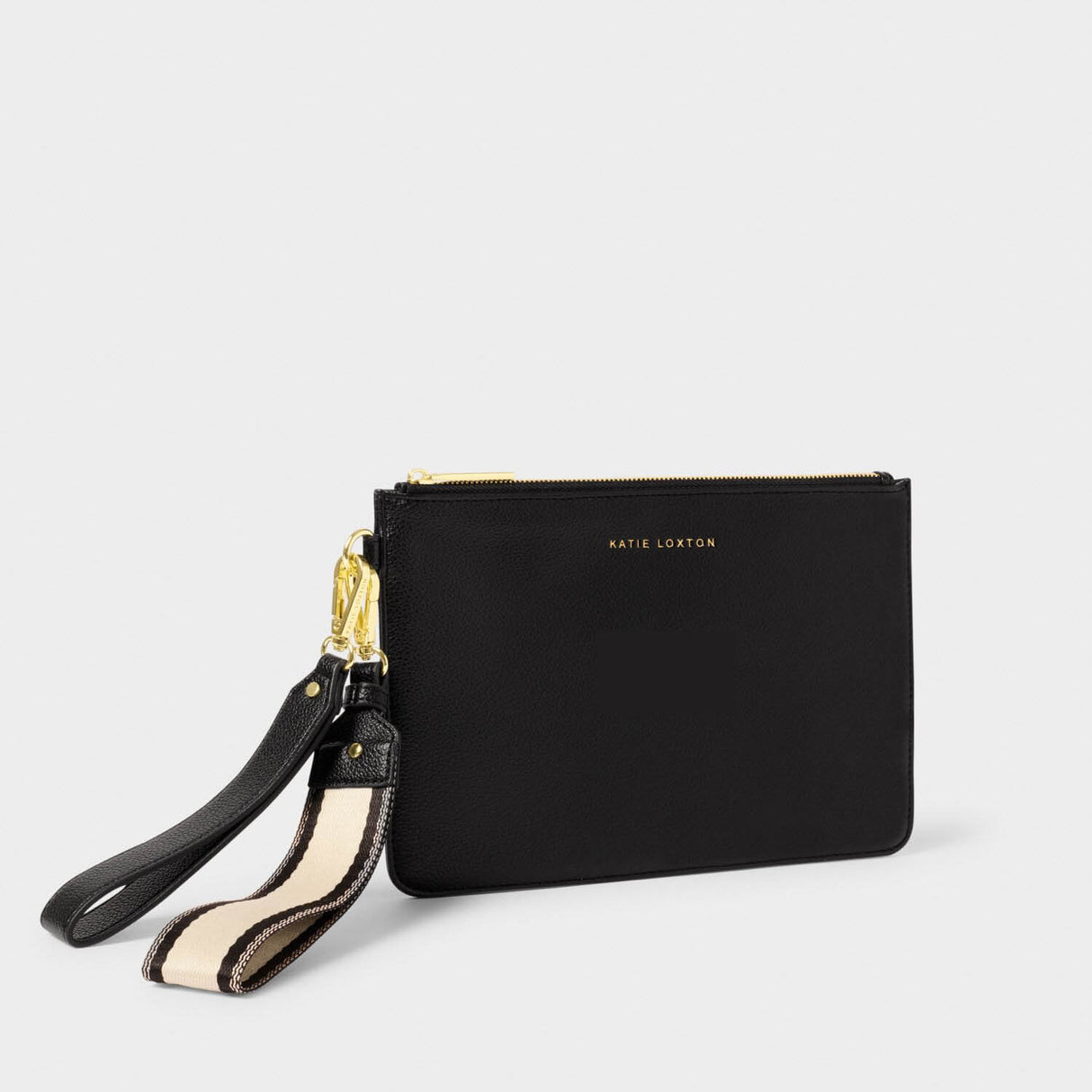 Katie Loxton Black Hallie Wristlet Pouch Bag