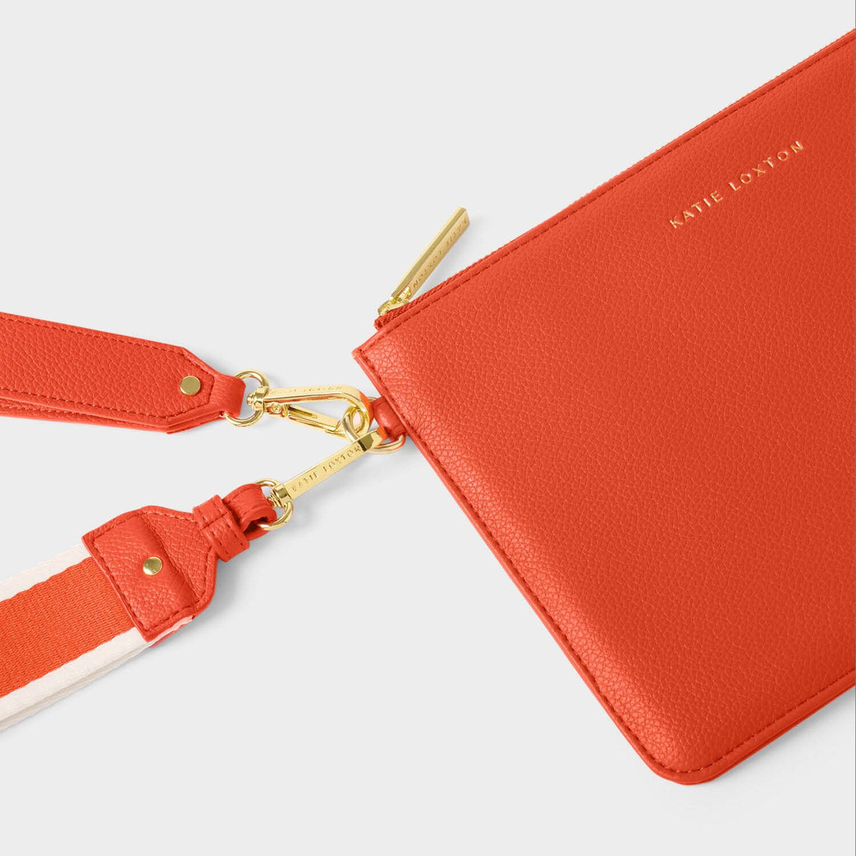 Katie Loxton Deep Orange Hallie Wristlet Pouch Bag