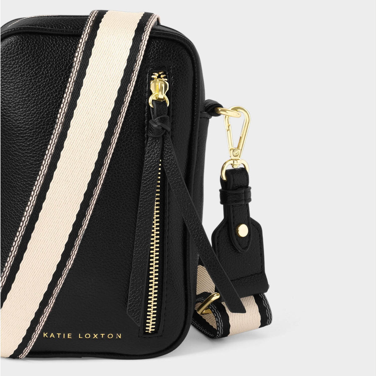 Katie Loxton Small Black Hallie Crossbody Bag