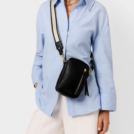 Katie Loxton Small Black Hallie Crossbody Bag
